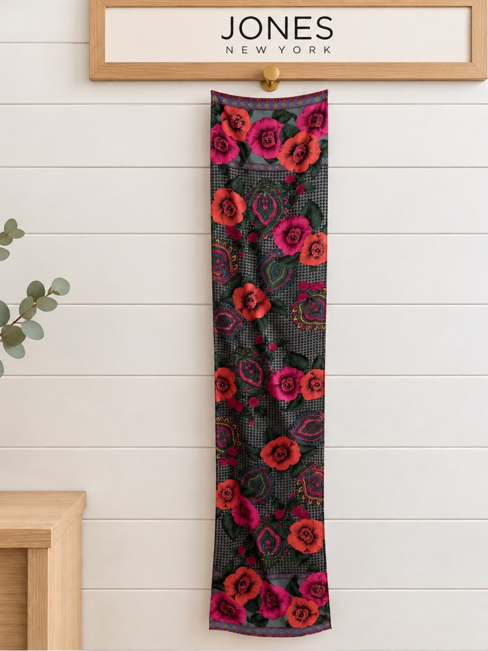 Jones New York Vintage Scarf – Floral Paisley – Multicolor